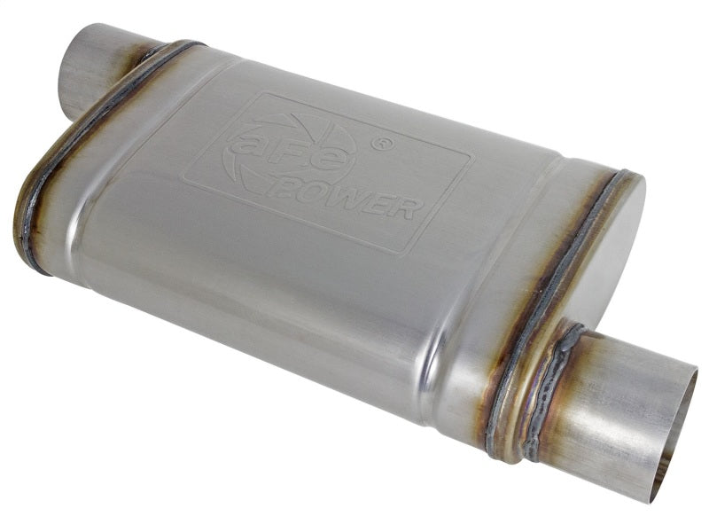 MACH Force-Xp 409 SS Muffler 3in ID Offset/Offset x 4in H x 9in W x 14in L Oval Body 49M00030