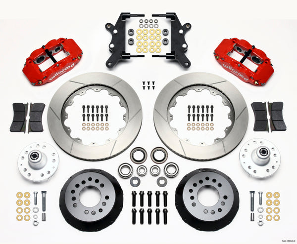 Wilwood Narrow Superlite 6R Front Hub Kit 14.00in Red 60-68 Ford / Mercury Full Size / Galaxie 140-13655-R