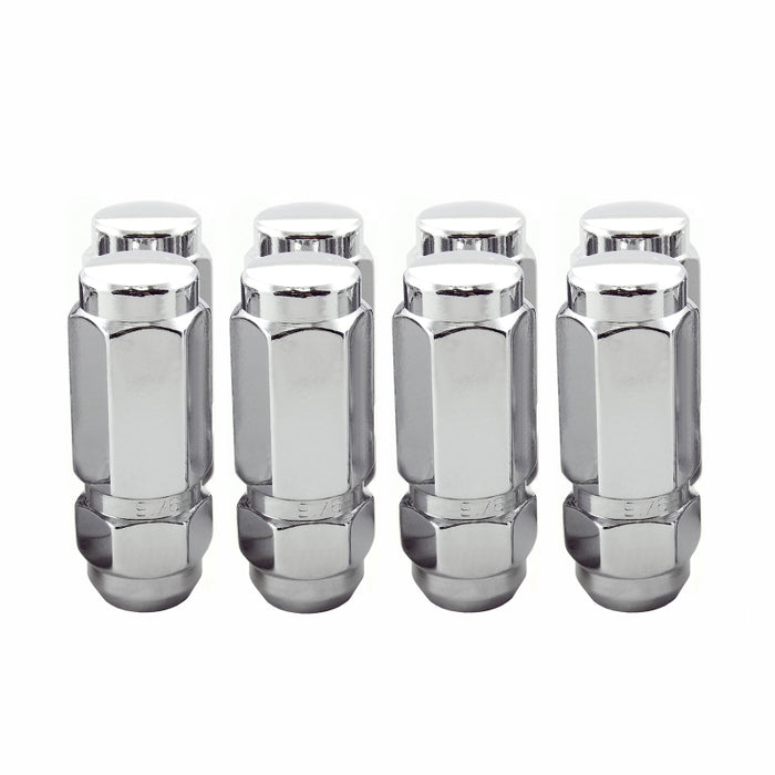 McGard Hex Lug Nut (Cone Seat / Duplex) 9/16-18 / 7/8 Hex / 2.5in. Length (8-Pack) Chrome 64806