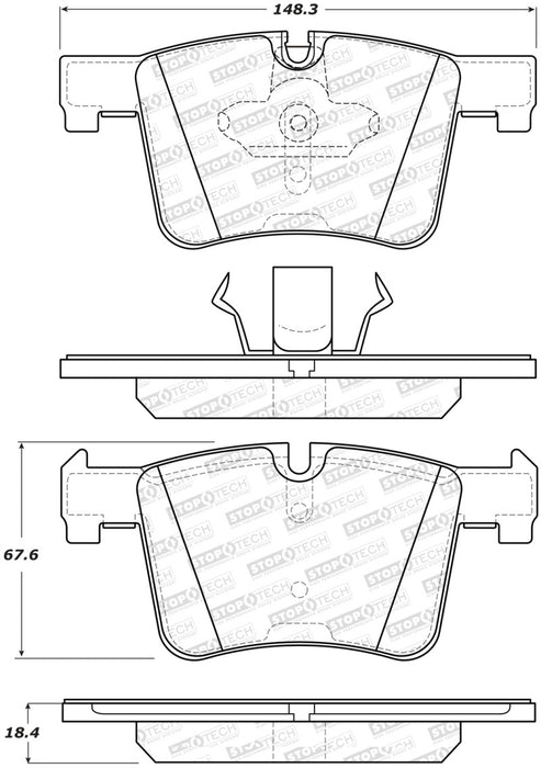 StopTech Performance 13-15 BMW 320i Front Brake Pads 309.1561