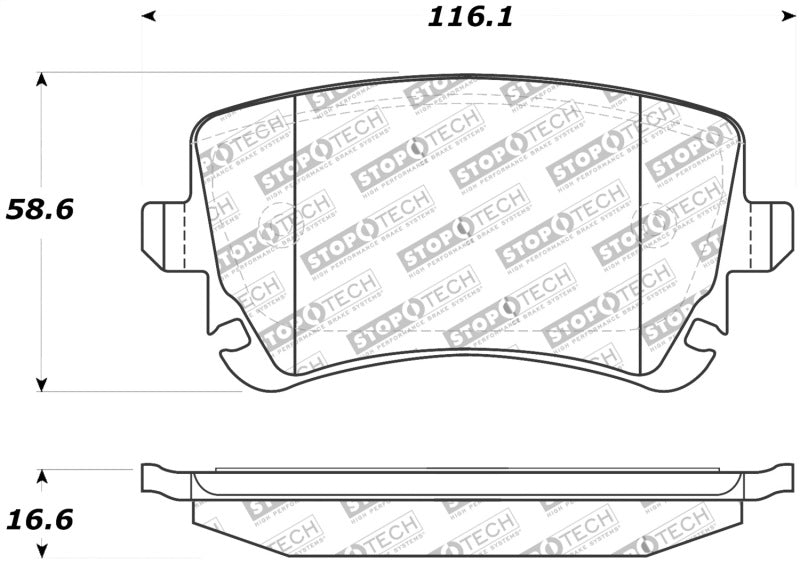 StopTech Street Touring 07-09 Audi RS4 Rear Pads 308.1018