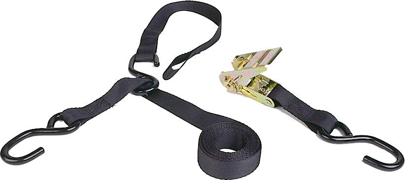 Ratchet Tie Down, 8', Triple Hook & Soft Hook