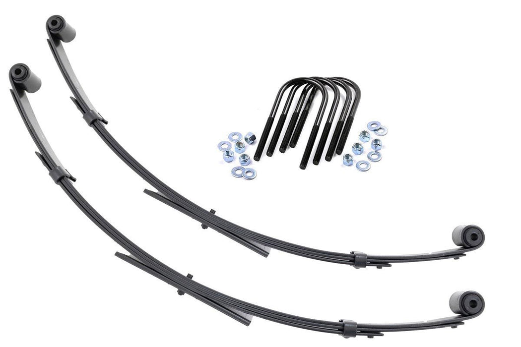 Rough Country Front Leaf Springs 2.5" Lift Pair compatible with Jeep Wrangler Yj 4Wd (87-95) 8009Kit