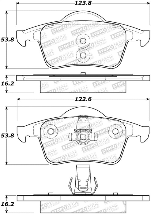 StopTech Performance 99-06 Volvo S80 Rear Brake Pads 308.0795