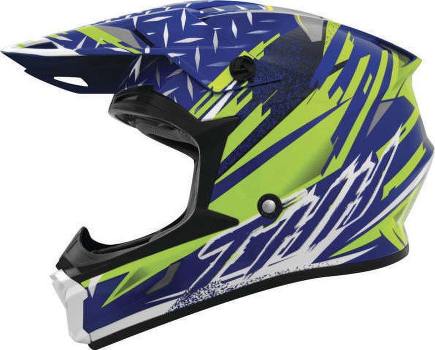 THH T710X Assault MX Offroad Helmet Blue/Yellow XL