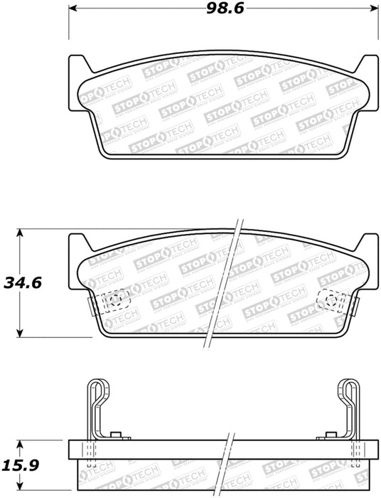 StopTech Street Brake Pads 308.0479