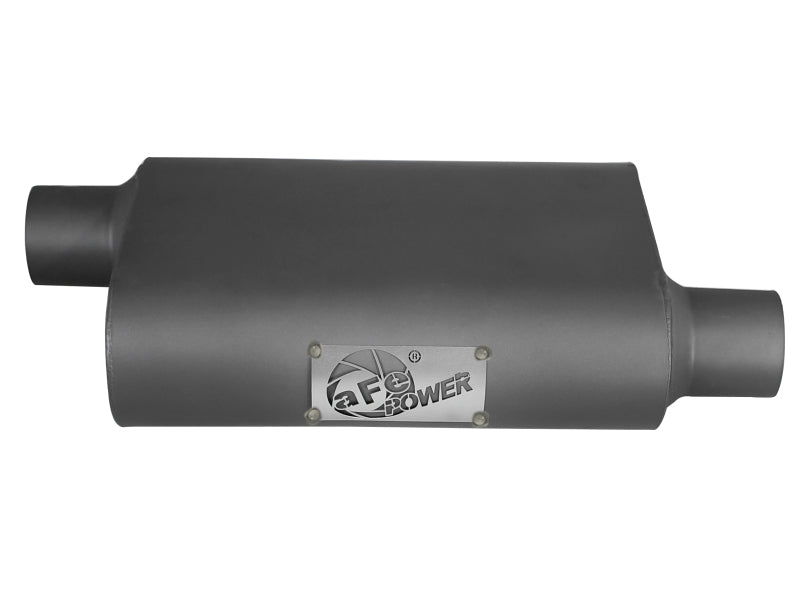 aFe Scorpion Replacement Alum Steel Muffler 2-1/2in In/Out Baffled Offset/Offset 13inL x10inW x4inH 49M00003