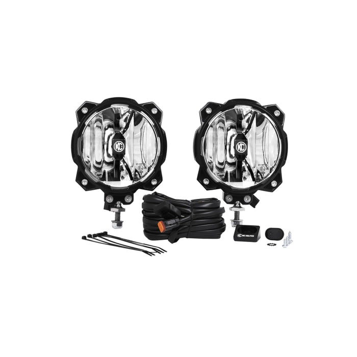 KC HiLiTES 6in. Pro6 Gravity LED Light 20w Single Mount SAE/ECE Driving Beam (Pair Pack System) 91303