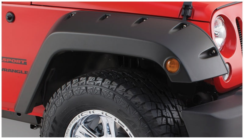 Bushwacker 07-18 compatible with Jeep Wrangler Pocket Style Flares 2pc Black 10077-02