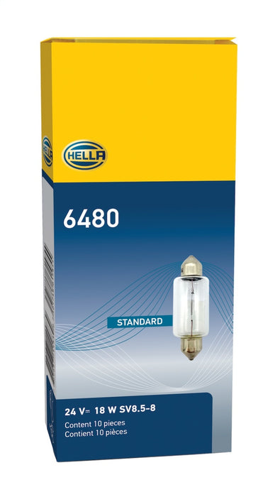 Hella Bulb 6480 24V 18W SV8.5-8 T4.625 15x43mm 6480