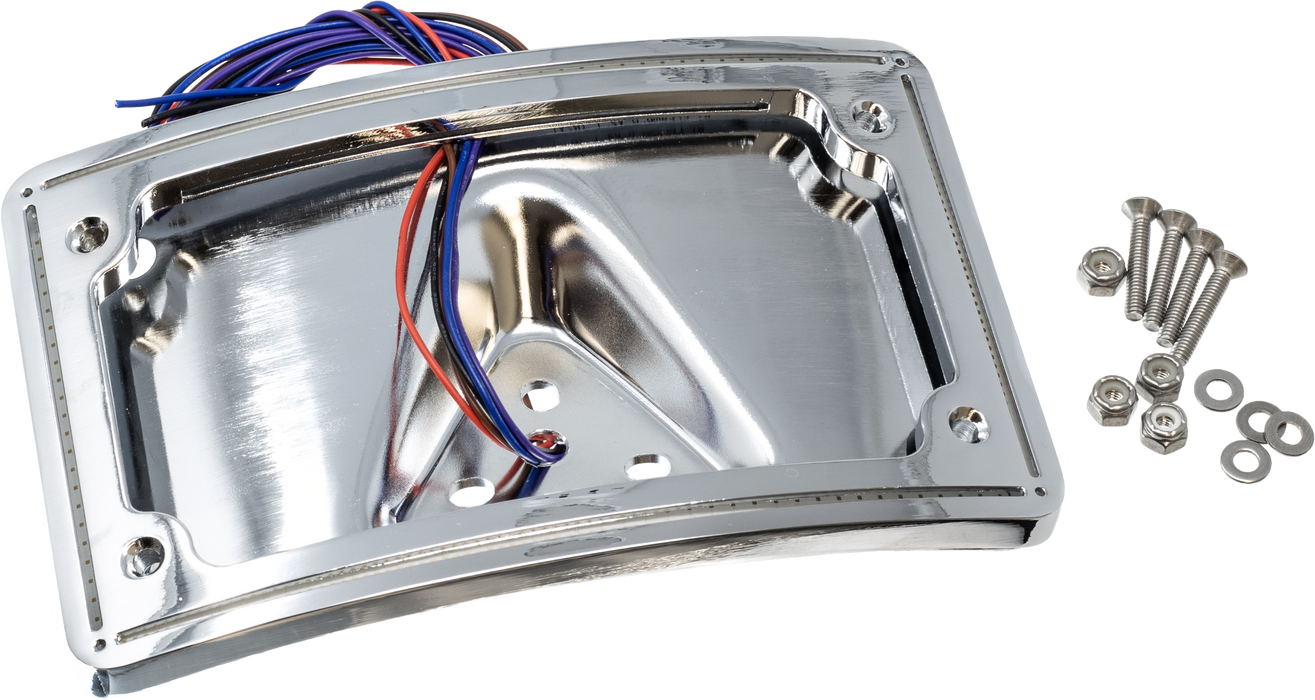 Letric Lighting Co LLC-CPPL-C5 Perfect Plate-Light Curved LP Frame - Chrome