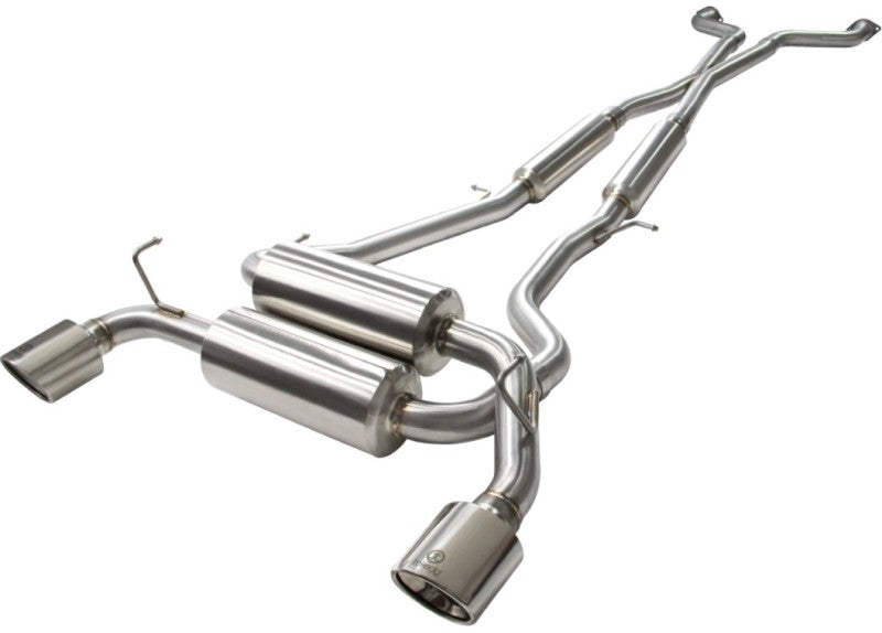 aFe Takeda 2-1/2in 304SS Cat-Back Exhaust Compatible with Infiniti G37 08-13/Q60 14-15 V6-3.7 w/ Polished Tips 49-36103-P