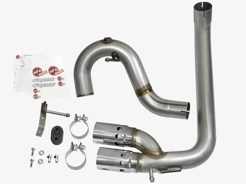 aFe Rebel Series DPF-Back 3in Side Exit SS Exhaust w/ IC Polished Tips 2016 GM Colorado/Canyon 2.8L 49-44065-P