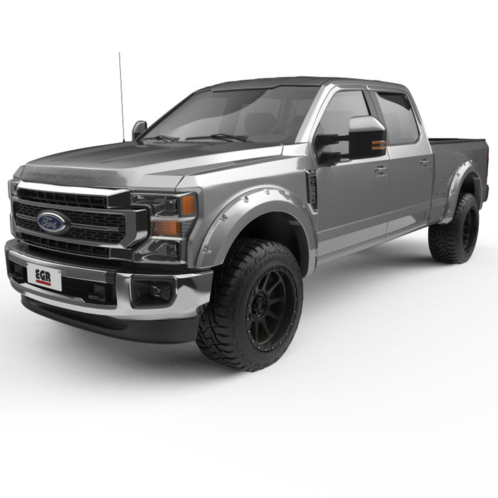 EGR 2017 Ford Super Duty Bolt-On Look Color Match Fender Flares Set Ingot Silver 793914-UX