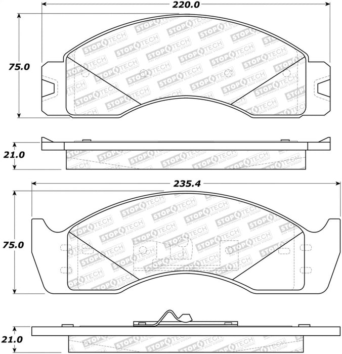 StopTech Street Brake Pads 308.0411