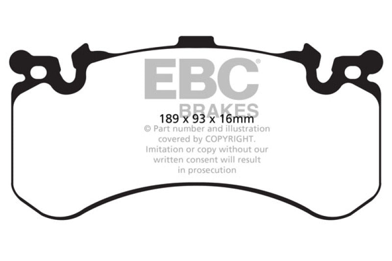 EBC 11+ Audi A8 Quattro 6.3 (Cast Iron Rotors) Redstuff Front Brake Pads DP32158C