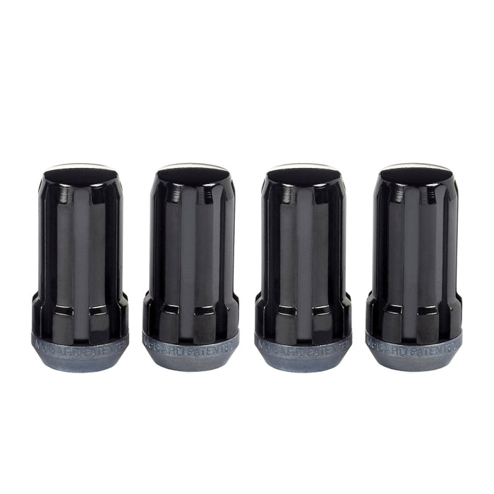 McGard SplineDrive Lug Nut (Cone Seat) 1/2-20 / 1.60in. Length (4-Pack) Black (Req. Tool) 65340BK