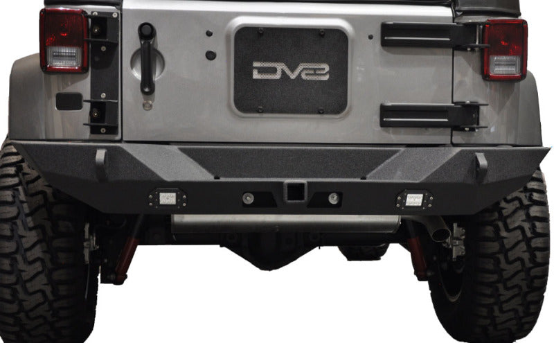 DV8 Offroad 07-18 compatible with Jeep Wrangler JK Full Length Rear Bumper w/ Lights RBSTTB-10