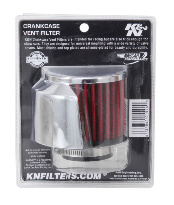 K&N 1.5in Flange ID x 3in OD x 2.5in Height Clamp On Crankcase Vent Filter 62-1514