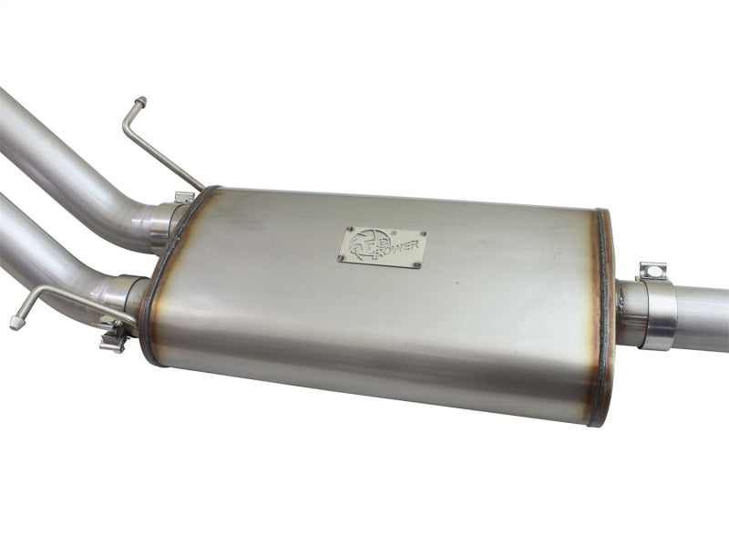 aFe Mach Force-XP Exhaust 3in Cat-Back SS 14-15 GM 1500 Trucks 4.3L/5.3L Dual Split w/ Polished Tip 49-44057-P