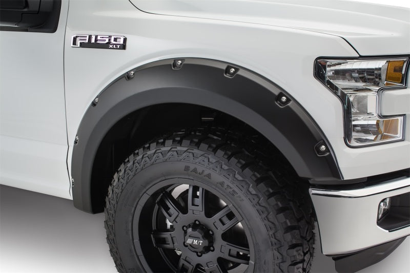 Bushwacker 15-17 Ford F-150 Styleside Pocket Style Flares 4pc 67.1/78.9/97.6in Bed Black 20935-02