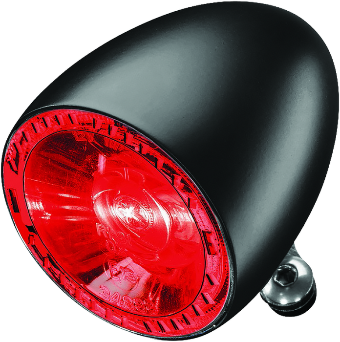 Kuryakyn Bullet 1000 Run Brake Taillight Clear Lens Red/Red Satin Black 2861