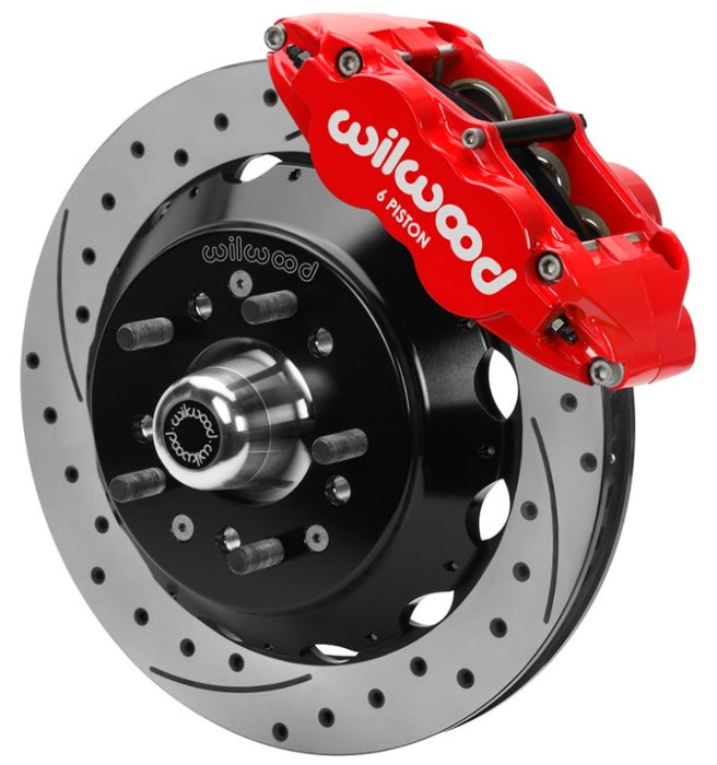 Wilwood 70-81 FBody/75-79 A&XBody FNSL6R Frt Brk Kit 12.88in D/S Rtr Red Caliper Use w/ PD Spindle 140-15982-DR