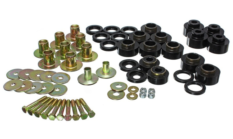 Energy Suspension 68-72 Chevy Chevelle/Monte Carlo/Malibu/El Camino Black Body Mount Set 3.4170G