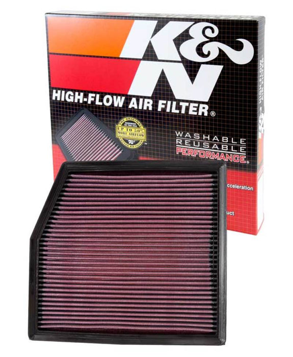 K&N 10-12 BMW 135i/335i/335i XDrive/X1 35i 3.0L L6 (E90) Replacement Air Filter 33-2458