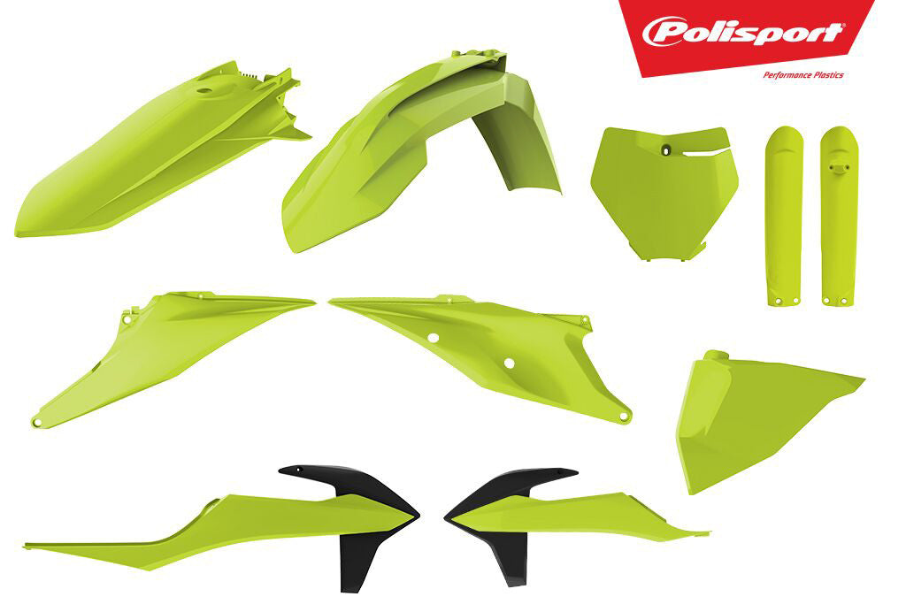 Polisport Complete Flo Plastic Kit (FLO YELLOW) For 19-21 KTM 250SXF