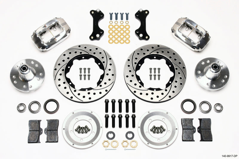 Wilwood Forged Dynalite Front Kit 11.00in Drilled-Polished WWE ProSpindle 140-9917-DP