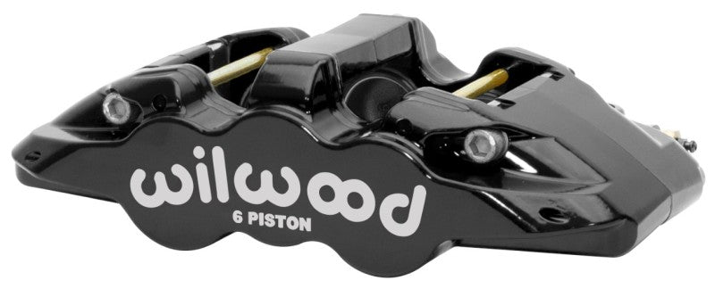 Wilwood Caliper Aero6-DS Forged Six-Piston Caliper 6.52in Piston 1.25in Rotor Black 120-15526-BK