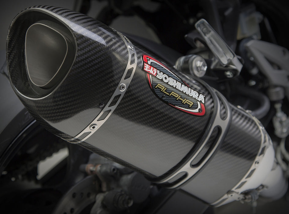 Yoshimura 960-1438 Exhaust Signature Alpha Slip-On Ss-Cf-Cf