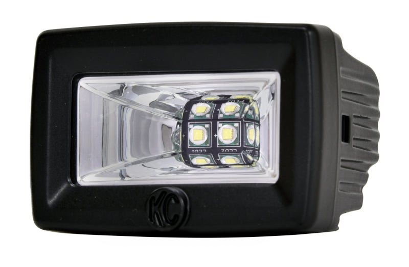 KC HiLiTES C-Series 2in. C2 LED Light 20w Area Flood Beam (Single) Black 1328