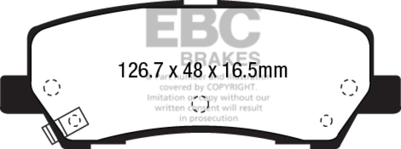 EBC 15+ Ford Mustang 2.3 Turbo Yellowstuff Rear Brake Pads DP43041R