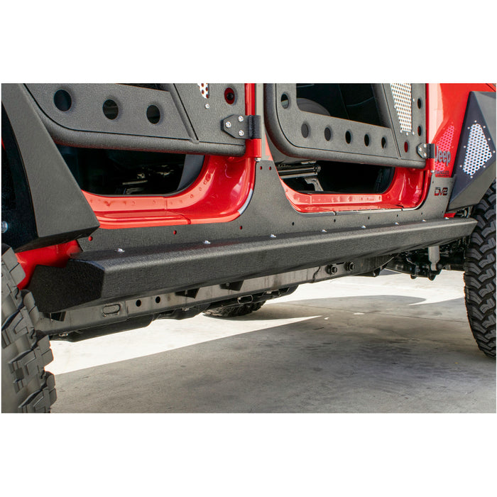 DV8 Offroad 2007-2018 compatible with Jeep Wrangler JK (4-door) Frame Mounted Sliders SRSOTB-13