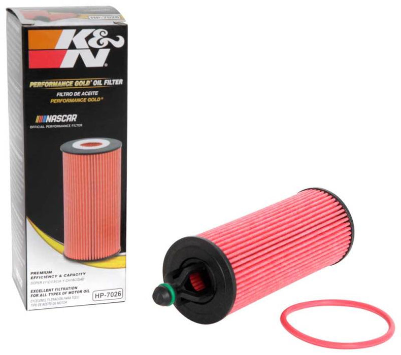 K&N Performance Oil Filter for 14-17 Compatible with Dodge Durango 3.6L / 14-17 compatible with Jeep Grand Cherokee 3.6L HP-7026