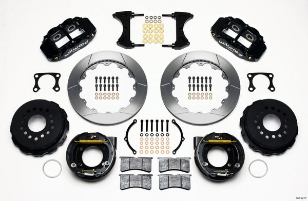 Wilwood Narrow Superlite 4R Rear P-Brk Kit 12.88in Big Ford Old Style 2.36in Offset 140-9217