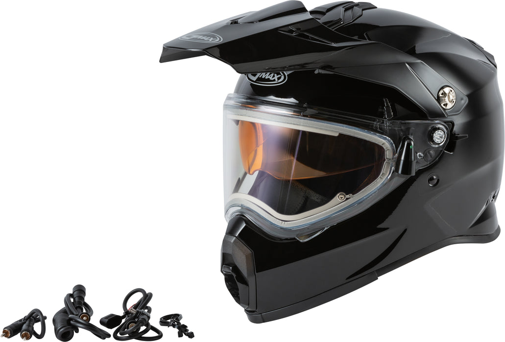 GMAX AT-21S Solid, Electric Shield Full-Face Helmet, DOT Approved for Adults and Youth (Black, S)