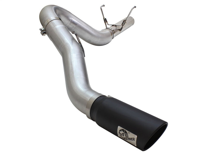 aFe MACHForce XP Exhaust Large Bore 5in DPF-Back SS 13-15 Compatible with Dodge Trucks L6-6.7L (td) *Black Tip 49-42051-1B