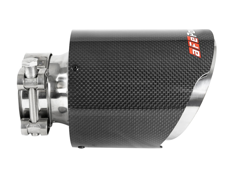 aFe MACH Force-Xp 304 SS Clamp-On Exhaust Tip 2.5in. Inlet / 4.5in. Outlet / 7in. L Carbon Fiber 49T25454-C07