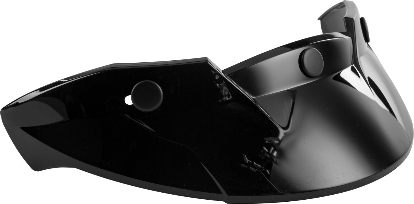 GMAX OF-2/OF-2Y 3-Snap Visor Street Motorcycle Helmet Accessories - Black/Small/2X-Large