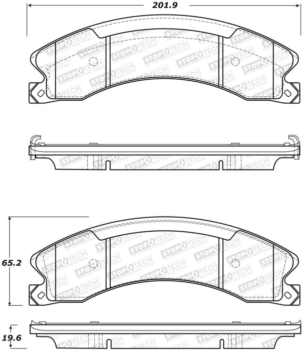 StopTech Sport Brake Pads w/Shims and Hardware Rear 309.1565