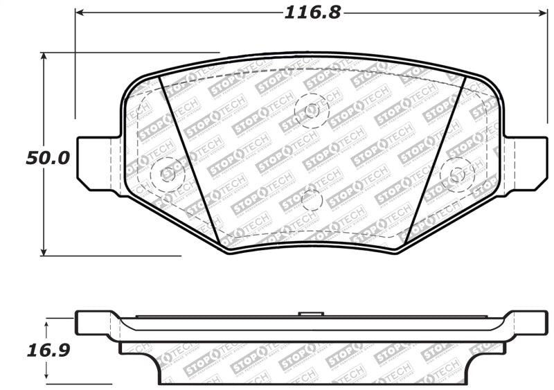 StopTech Street Select Brake Pads Rear 305.1377