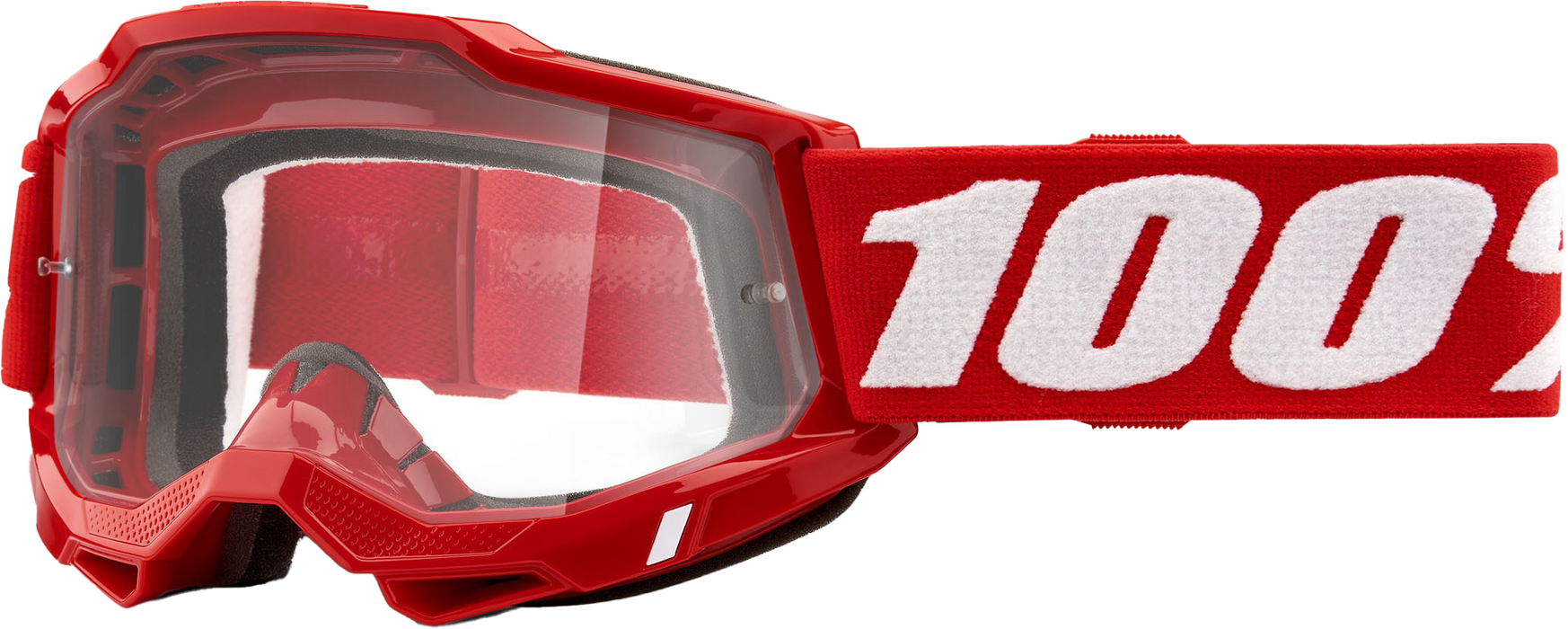 100% ACCURI 2 OTG Goggle Neon/Red - Clear Lens