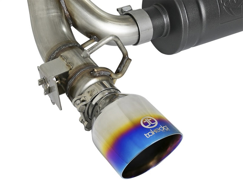 aFe Takeda 3in 304 SS Axle-Back Exhaust System w/ Blue Flame Tip 16-18 Ford Focus RS 2.3L (t) 49-33104-L