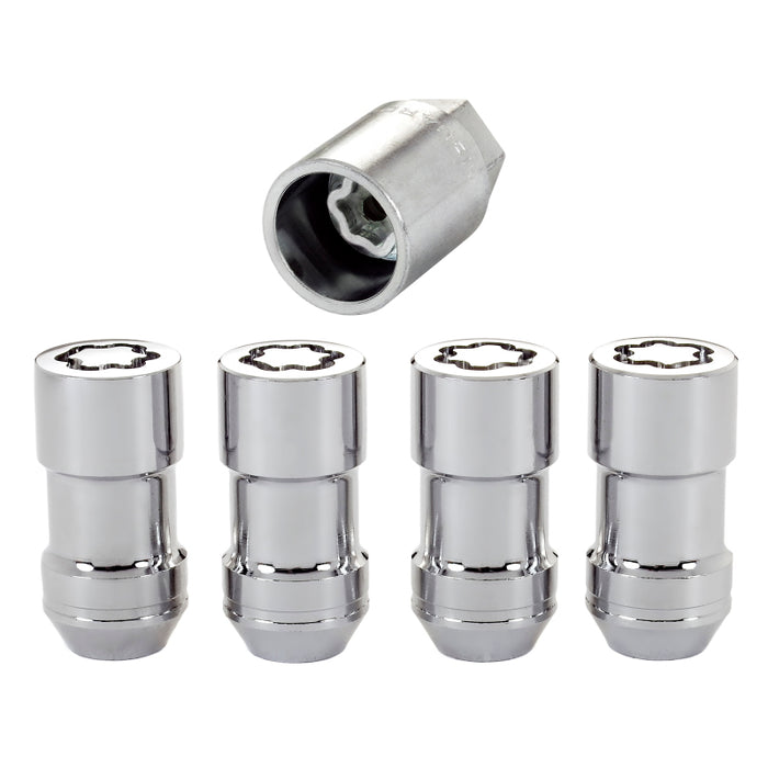 McGard Wheel Lock Nut Set 4pk. (Cone Seat) M12X1.75 / 13/16 Hex / 1.815in. Length Chrome 24160