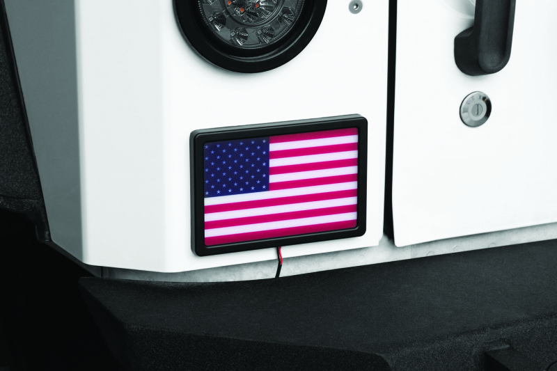 Kuryakyn Freedom Flag LED 4in X 6in Black 2892