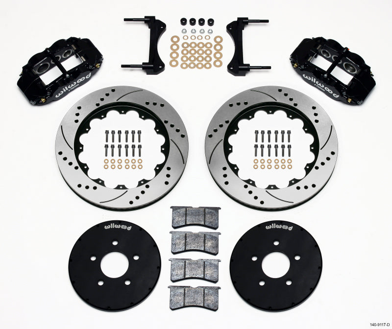 Wilwood Narrow Superlite 6R Front Hat Kit 14.00in Drilled 1994-2004 Mustang 140-9117-D