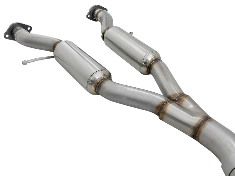 aFe Large Bore HD 3in 304 SS Cat-Back Exhaust w/ Black Tips 14-19 compatible with Jeep Grand Cherokee (WK2) V6-3.6L 49-38078-B